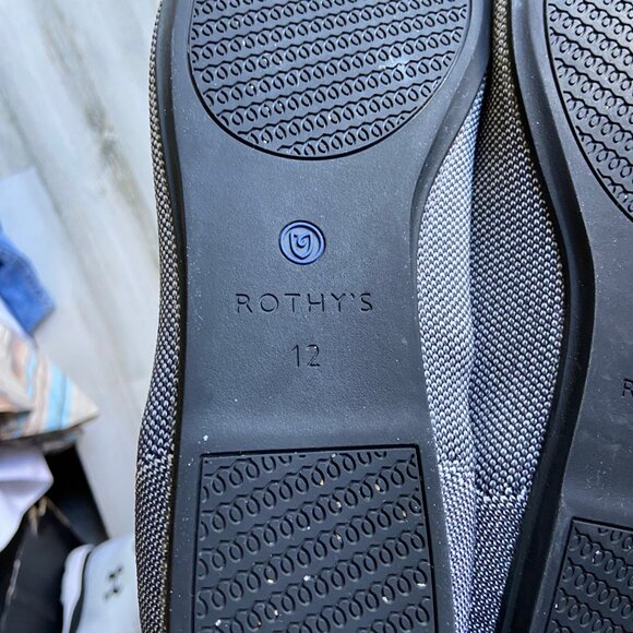 CLEARANCE! Rothy's Women's Size 12 The Flat Grey Mist Color Washable Flat Shoes - Picture 9 of 9